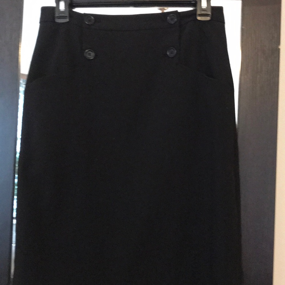 Black button up skirt With two black slits